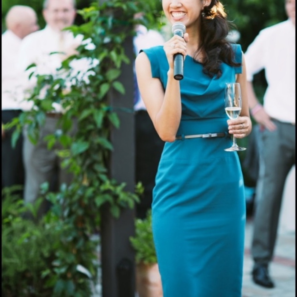 Black Halo Jackie Dress blue size 2